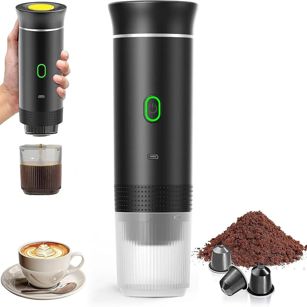 Machine à Café Portable 3-en-1 – Sans Fil & Rechargeable CuisyShop