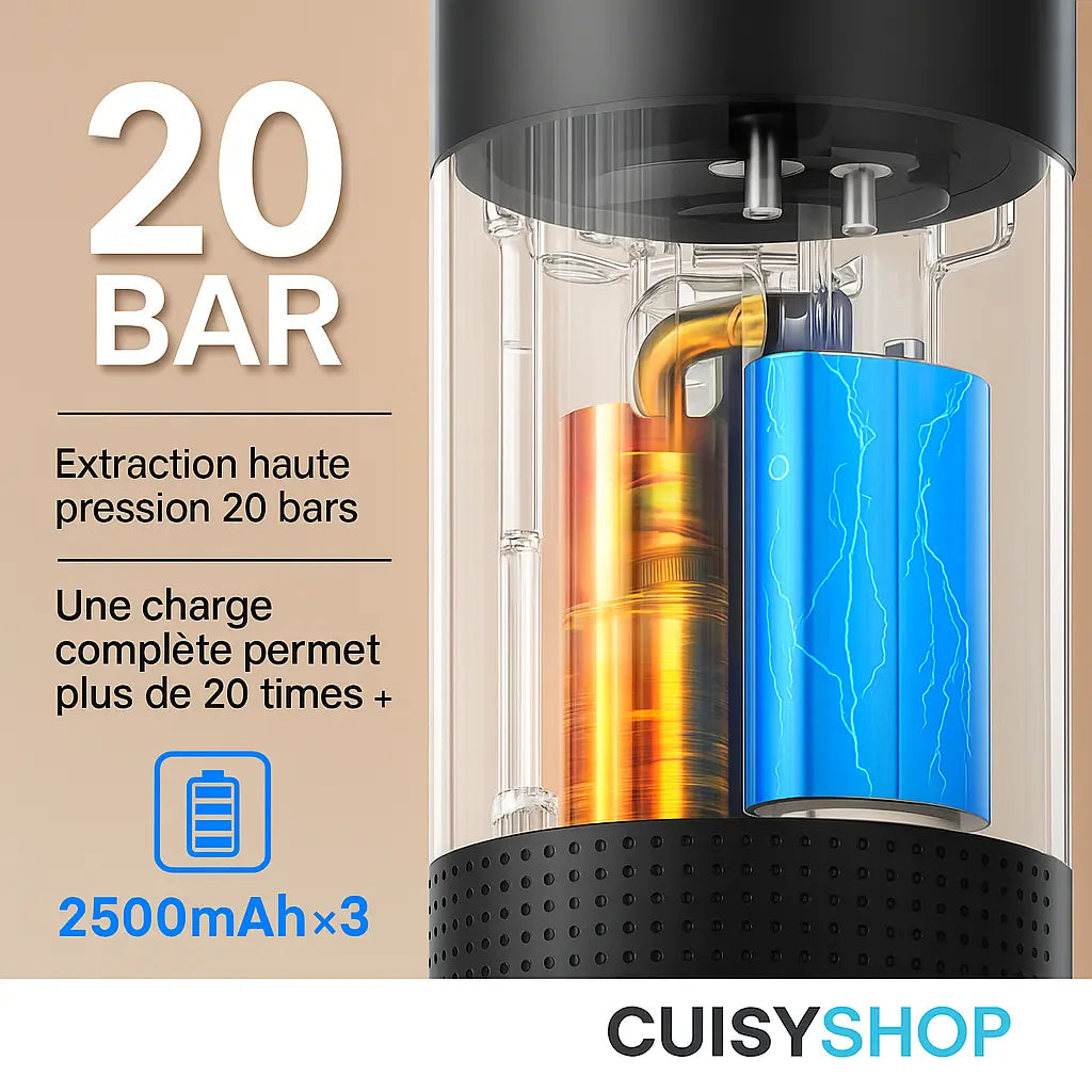 Machine à Café Portable 3-en-1 – Sans Fil & Rechargeable CuisyShop