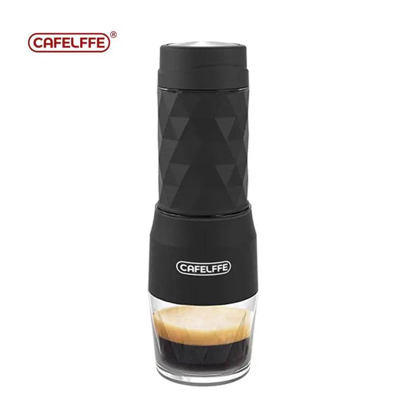 Portable Coffee Machine Manual Espresso Maker for Capsule & Ground Milk Froth Hand Press Brewer Hiking Travel Gif 4In1