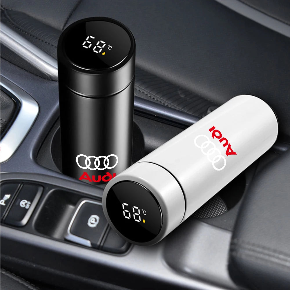 Thermos Bottle Smart Mug Temperature Display 304 Stainless Steel Vacuum Insulated Intelligent Cup for Audi Sline A4 B8 A3 8P A6L