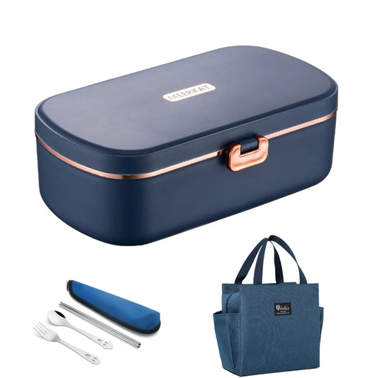 Stainless Steel 220V 110V Electric Heating Lunch Box Portable Student Home Work Meal Heated Heater Food Warmer Container White
