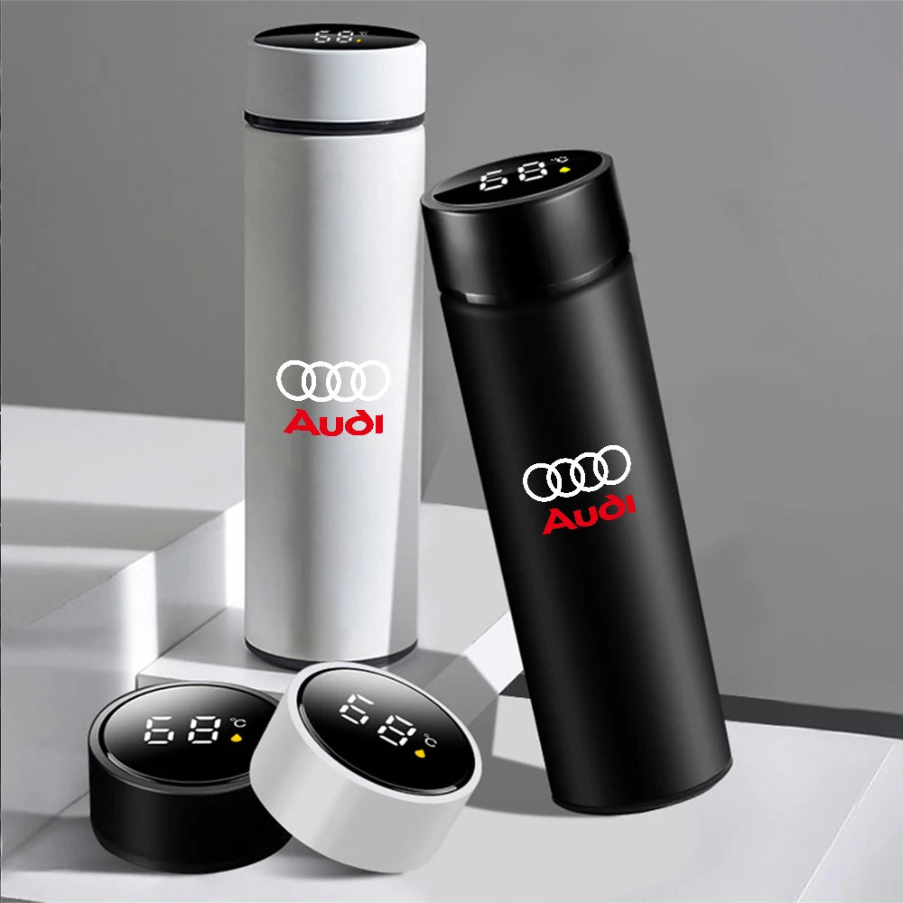Thermos Bottle Smart Mug Temperature Display 304 Stainless Steel Vacuum Insulated Intelligent Cup for Audi Sline A4 B8 A3 8P A6L