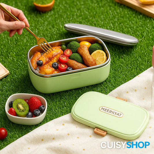 Boîte Repas Électrique 900ml – Chauffe-Plats Portable avec Vapeur Intégrée | Spéciale Employés de Bureau CuisyShop