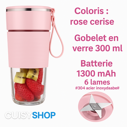 Mini Blender Portable USB – Smoothies, Jus & Shakes à emporter CuisyShop